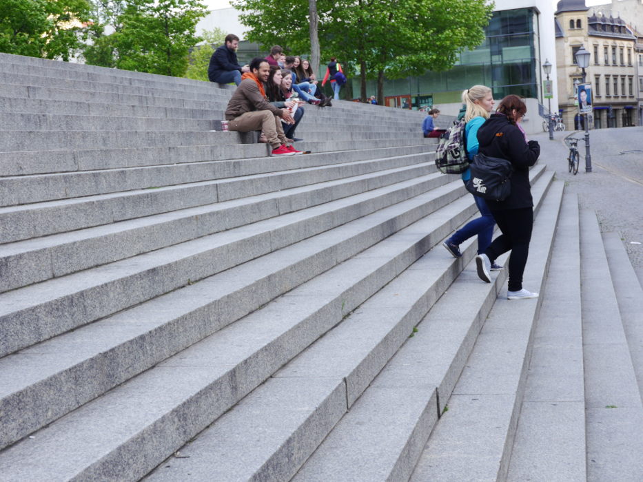 Universität Halle – Freitreppe auf dem Campus